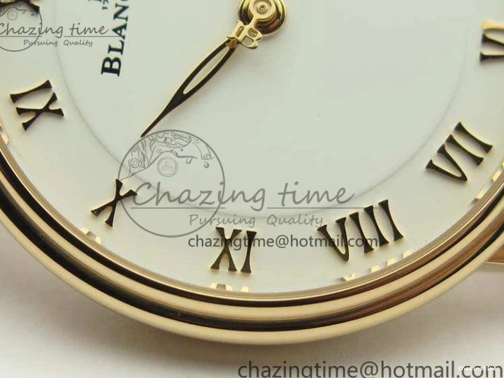 0309 Villeret 6651 RG ZF 1:1 Best Edition White Dial On Brown Leather Strap A Unique 8097